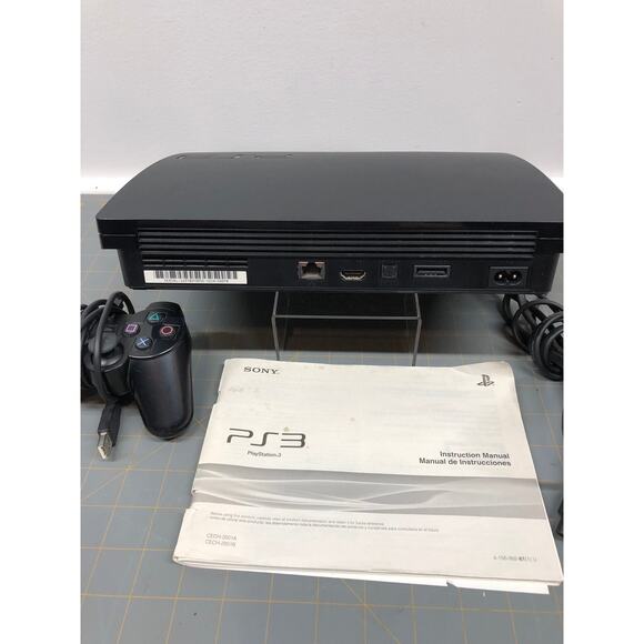 Sony Playstation 3 PS3 slim Console CECH-2001B with one controller & Power Cord - Picture 6 of 12
